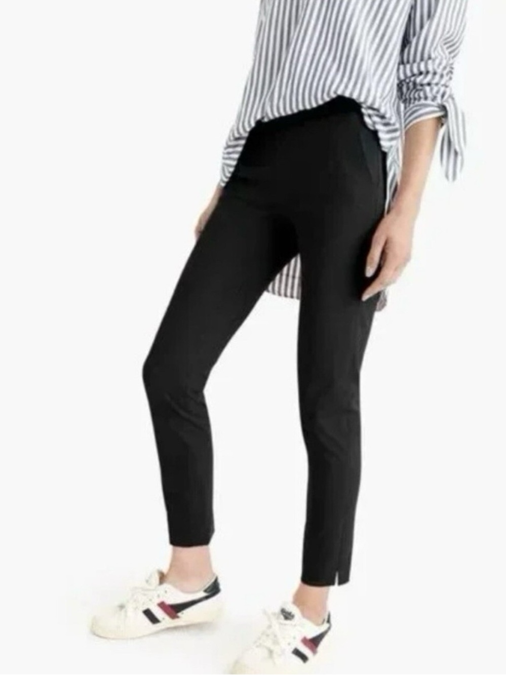 J. Crew Martie Black Cropped Slim Ankle Pants